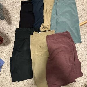 7  Men's Shorts - Black, Navy, Khaki, Teal, Burgundy
